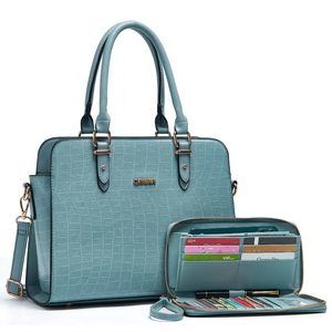 Satchel Purses For Women Top Handle Bag Purse And Wallet Set Work Tote Bags 2pcs
